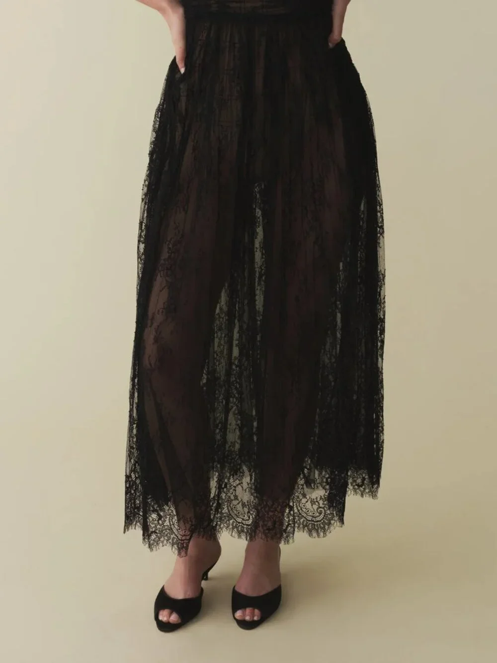 Dôen 'Pamelina' Lace maxi dress, black, S - Picture 4 of 9